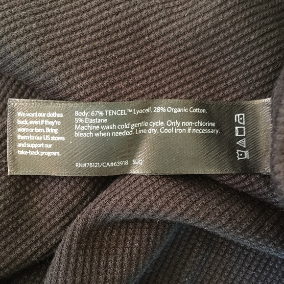 *NWT* EILEEN FISHER Cozy Waffle Knit High-Waisted Leggings size S Small Black - Picture 4 of 10